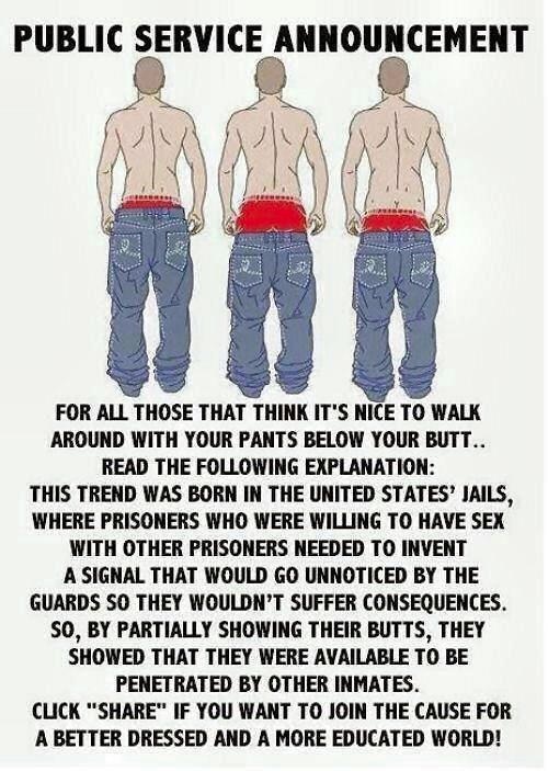 The More You Know: A very good reason to pull your pants up - What